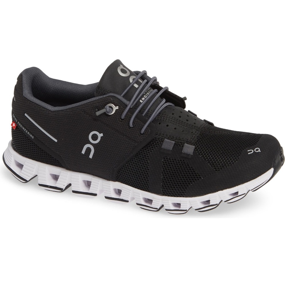 On Cloud running shoe black with white